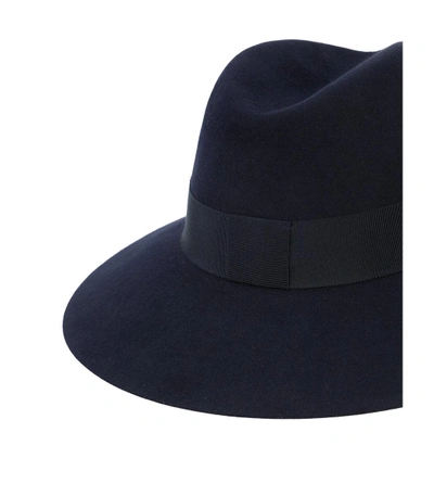 Shop Maison Michel Blue Kate Hat In Black