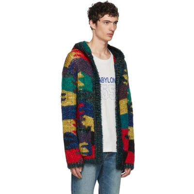 Shop Saint Laurent Multicolor Oversized Cardigan In 4051 Multi