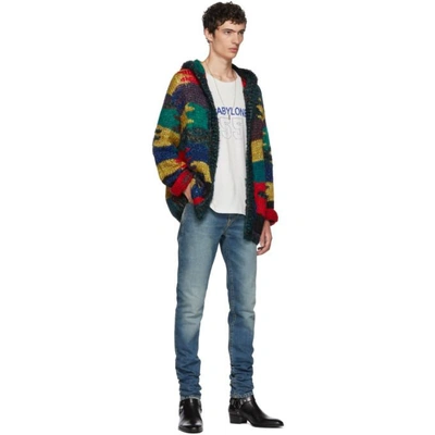 Shop Saint Laurent Multicolor Oversized Cardigan In 4051 Multi