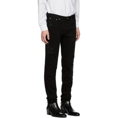 Shop Givenchy Black Destroyed Jeans In 001 Black