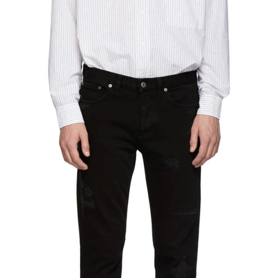 Shop Givenchy Black Destroyed Jeans In 001 Black