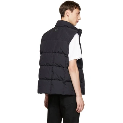 Shop Belstaff Black Down Otterburn Waistcoat In 90000 Black