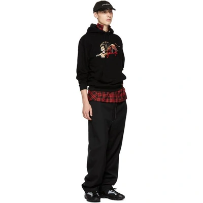 Shop Givenchy Black Lion Graphic Hoodie In 001 Black