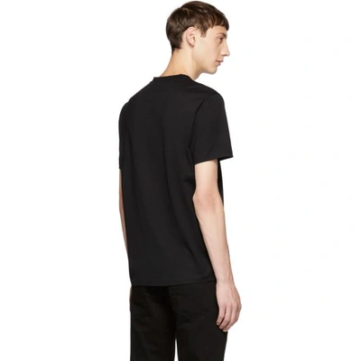 Shop Givenchy Black Sequin Logo T-shirt In 001 Black