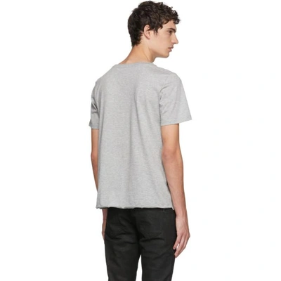 Shop Saint Laurent Grey Rive Gauche Logo T-shirt In 1403 Grey