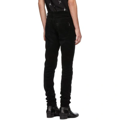 Shop Saint Laurent Black Skinny Cord Trousers In 1000 Black