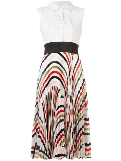 Shop Milly Striped Printed Day Dress - Multicolour