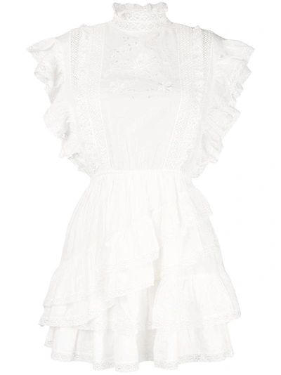 Shop Ulla Johnson Embroidered Shift Dress - White