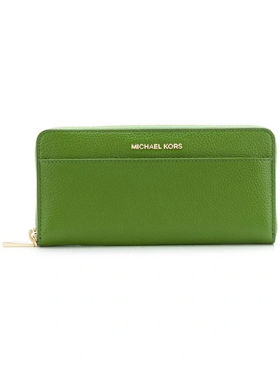 Shop Michael Michael Kors Jet Set Travel Wallet In Green