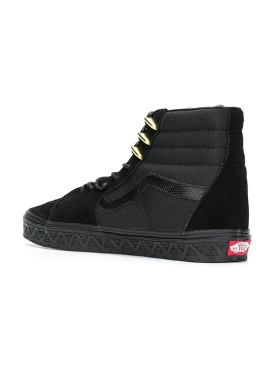 Shop Vans Marvel Sk8-hi Black Panther Sneakers