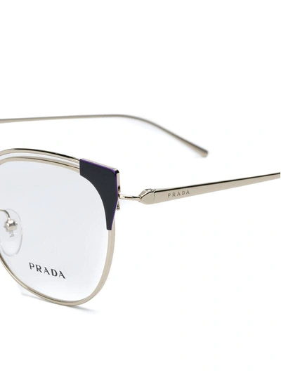 Shop Prada Eyewear Cat Eye Glasses - Blue
