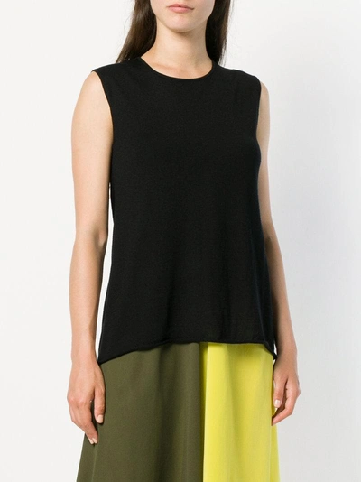 Shop Aspesi Sleeveless Knit Top In Black