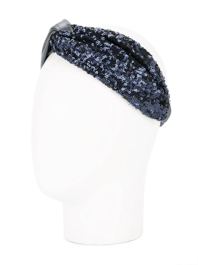 Shop Ingie Paris Sequin Panel Headband - Blue
