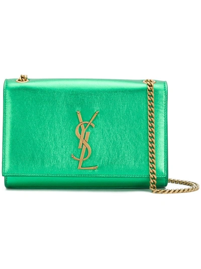 Shop Saint Laurent Small Kate Bag - Green