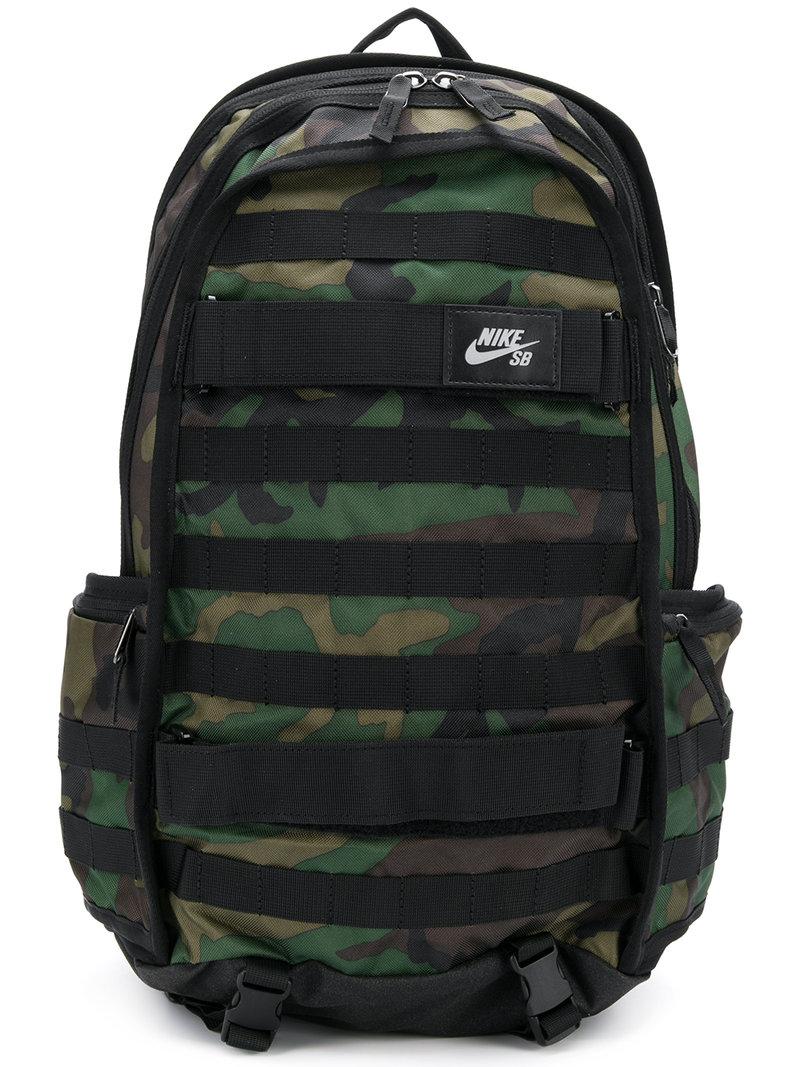 nike green camo backpack