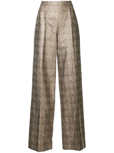 Shop Ingie Paris Flared Metallic Trousers