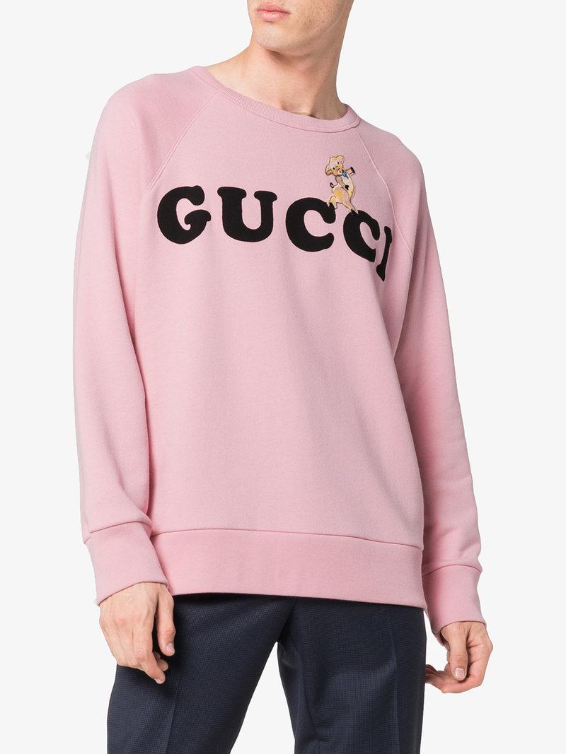 gucci pink pig sweatshirt