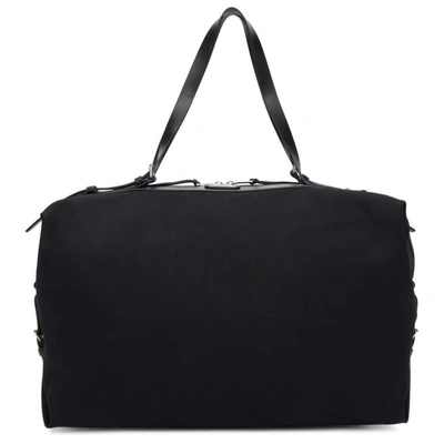 Shop Saint Laurent Black Large Canvas Id Duffle Bag In 1000 Black