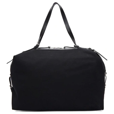 Shop Saint Laurent Black Large Canvas Id Duffle Bag In 1000 Black