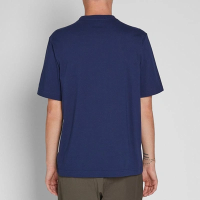 Shop Y-3 Stacked Logo Tee In Blue