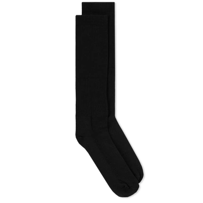 Shop Rick Owens Mid Calf Sock In Black