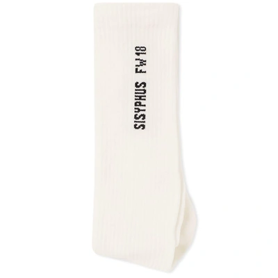 Shop Rick Owens Mid Calf Sock In White
