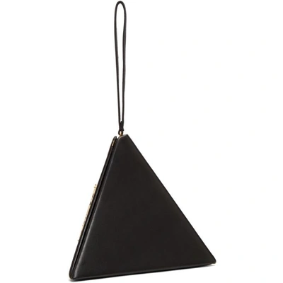 Shop Saint Laurent Black Pyramid Clutch In 1000 Black