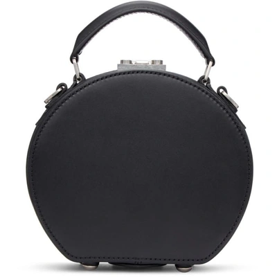 Shop Saint Laurent Black Mica Small Hat Bag In 1080 Black