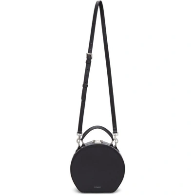 Shop Saint Laurent Black Mica Small Hat Bag In 1080 Black