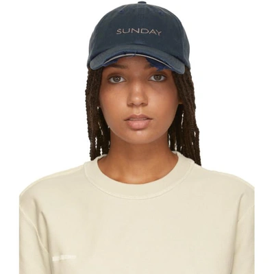 Shop Vetements Navy Reebok Edition Sunday Weekday Cap