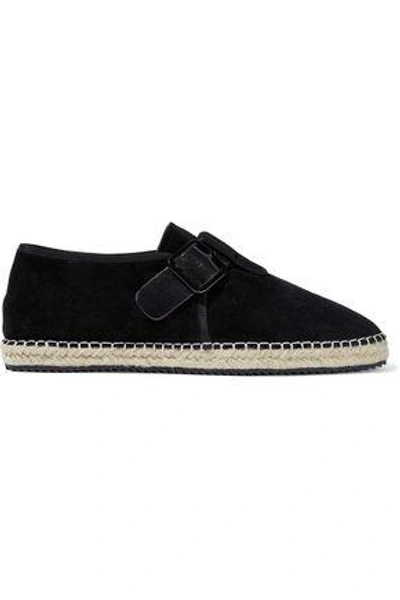 Shop Opening Ceremony Woman Buckle-detailed Suede Espadrilles Black
