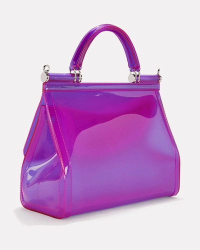 Shop Dolce & Gabbana Sicily Purple Rubber Bag