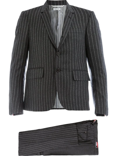 Shop Thom Browne Pinstripe Suit - Grey
