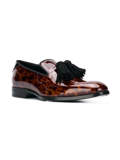 Shop Jimmy Choo Foxley Loafers - Brown