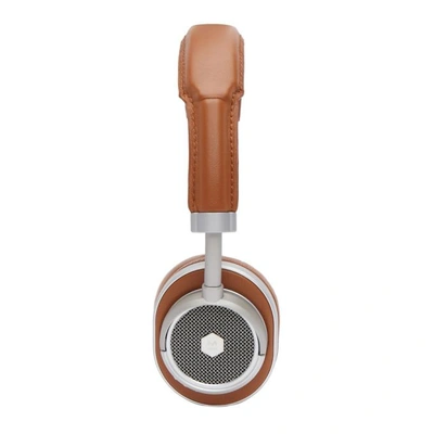 Shop Master & Dynamic Master And Dynamic Brown And Silver Wireless Mw50 Headphones In Brown/silv