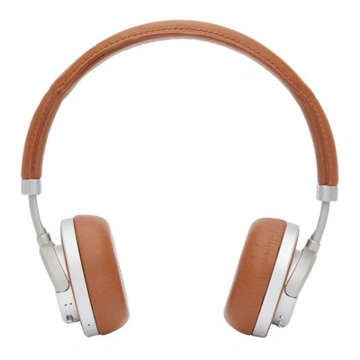 Shop Master & Dynamic Master And Dynamic Brown And Silver Wireless Mw50 Headphones In Brown/silv