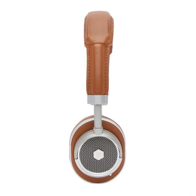 Shop Master & Dynamic Master And Dynamic Brown And Silver Wireless Mw50 Headphones In Brown/silv