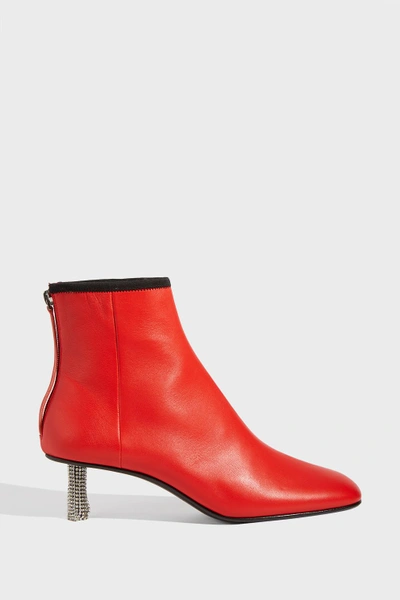 Shop Calvin Klein 205w39nyc Leather Ankle Boots In Red
