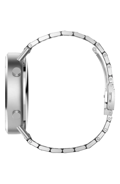 Shop Misfit Command Hybrid Bracelet Smart Watch, 44mm In Silver/ White/ Silver