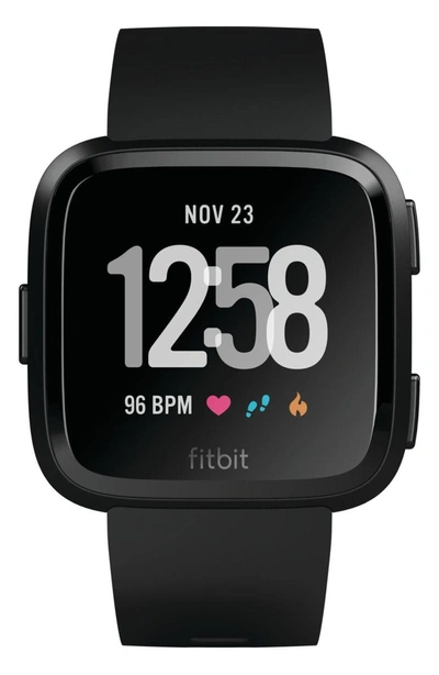 Shop Fitbit Versa Accessory Watch Band In Black
