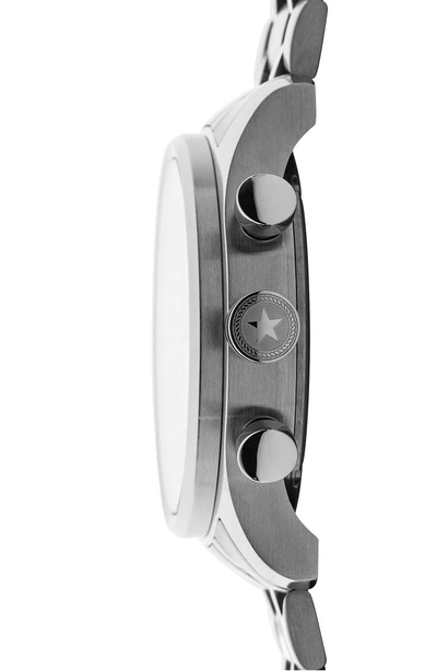 Shop Jack Mason Nautical Chronograph Bracelet Watch, 42mm In Black/ Silver