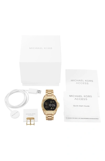 Shop Michael Michael Kors Bradshaw Access Bracelet Smart Watch, 45mm In Gold