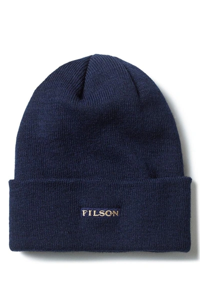 Shop Filson Wool Cap - Blue In Navy
