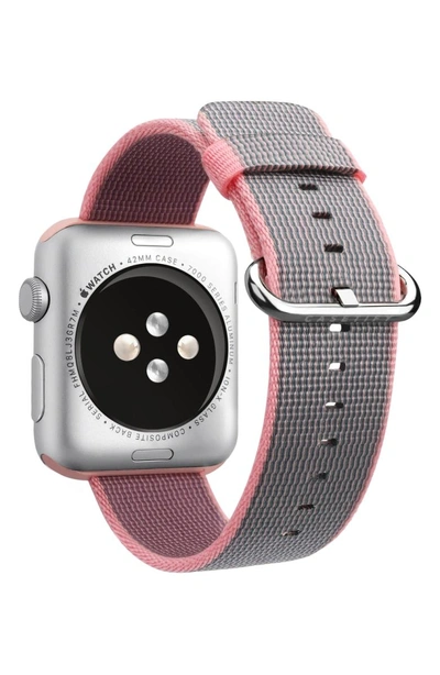 Shop Casetify Nylon Apple Watch Strap In Pink/ Rose Gold