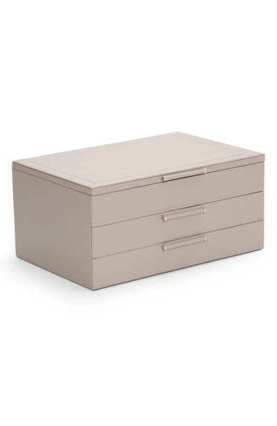 Shop Wolf Sophia Large Jewelry Box - Beige In Mink