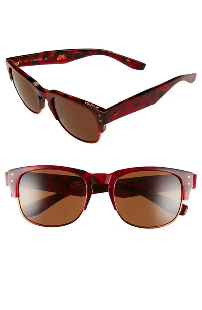 Shop Nike Volition 54mm Sunglasses - Red Tortoise