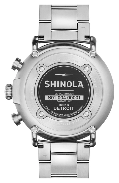 Shop Shinola 'the Runwell Chrono' Bracelet Watch, 47mm In Silver/ Cool Grey