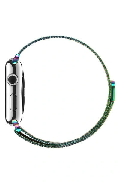 Shop Casetify Stainless Steel Mesh Apple Watch Strap In Iridescent