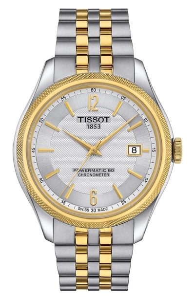 Shop Tissot Ballade Powermatic 80 Chronometer Bracelet Watch, 39mm X 41mm In Silver/ Gold