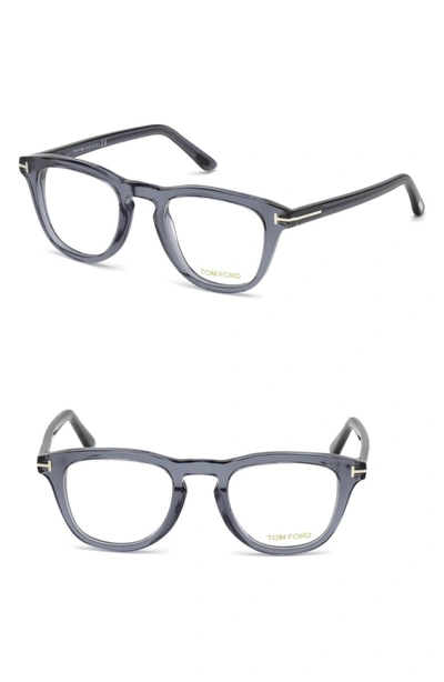 Shop Tom Ford 49mm Round Optical Glasses - Transparent